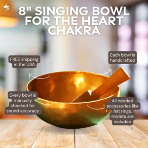 Singing bowl heart-chakra 8"